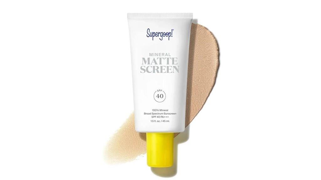 supergoop mineral matte sunscreen
