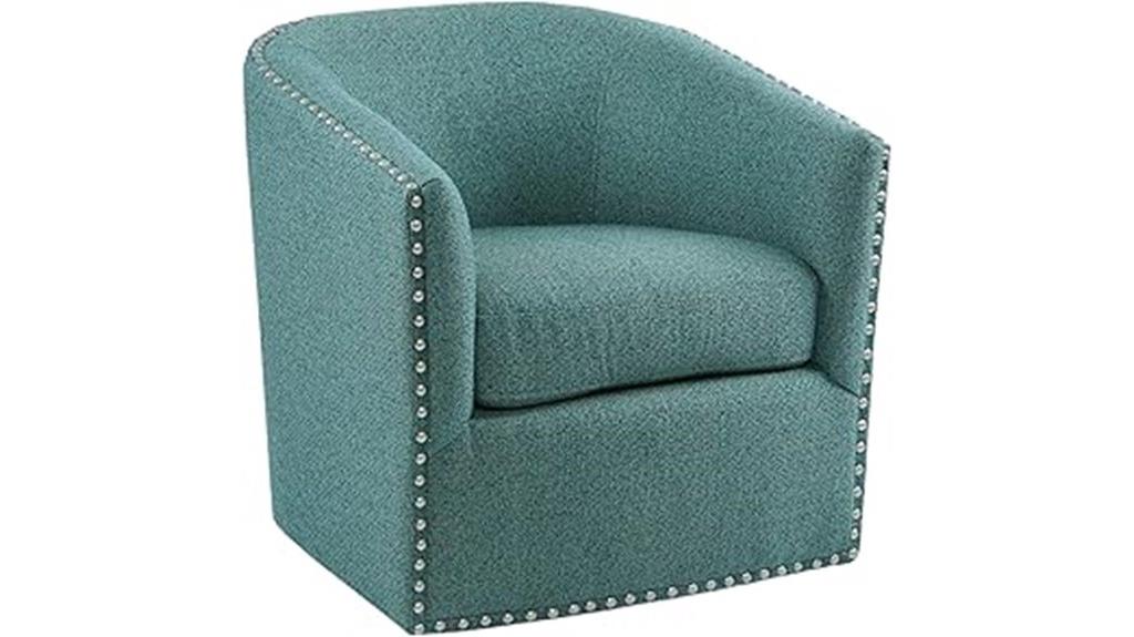 swivel chair with woven cushion