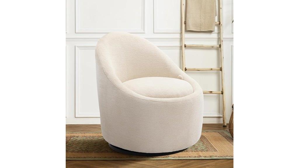 swivel storage accent chair