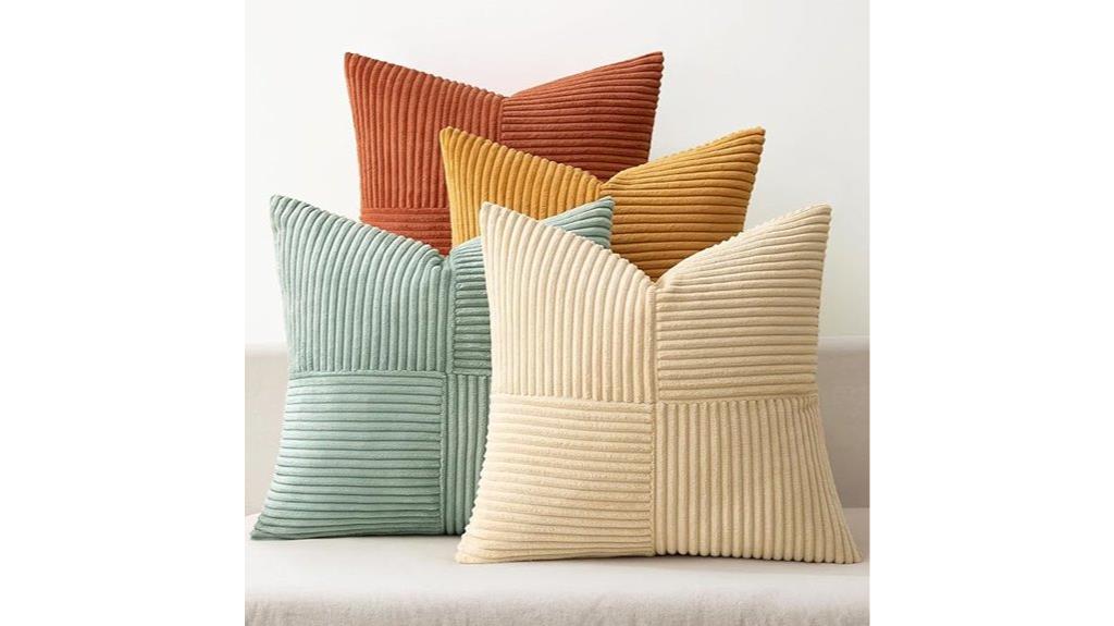 teal orange pillow set