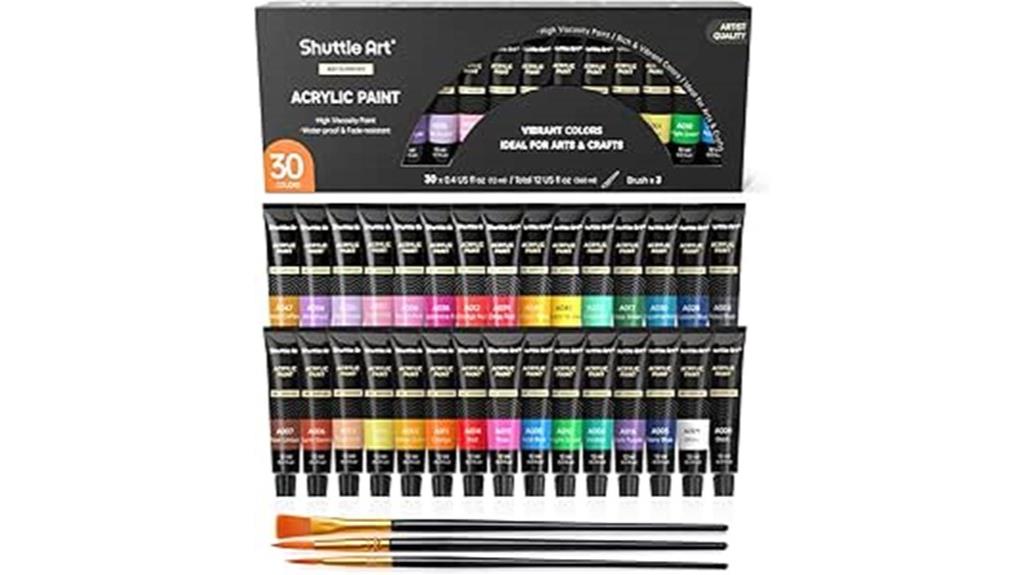 thirty 12ml paint tubes