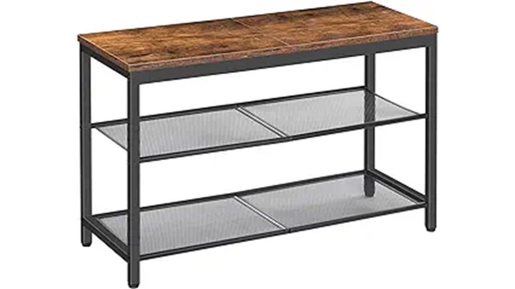 three tier shoe storage