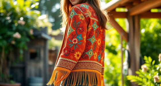 top boho embroidered jackets
