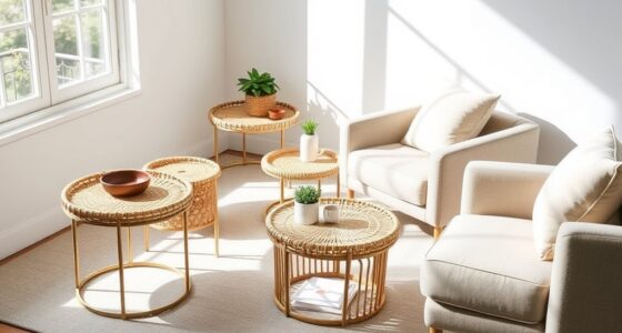 top rattan side tables