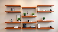 top wooden floating shelves