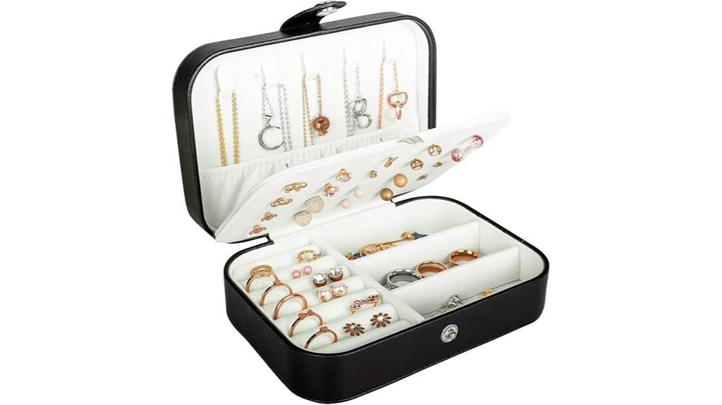 travel pu leather jewelry box