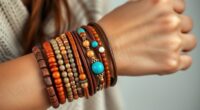 trendy boho stack bracelets