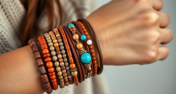 trendy boho stack bracelets