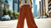 trendy boho wide leg pants