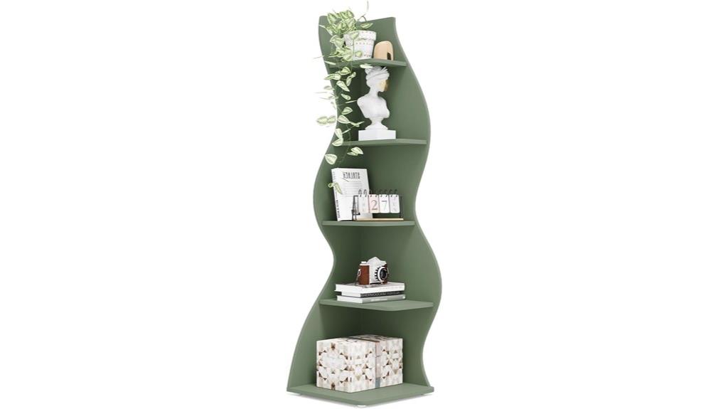 tribesigns 5 tier corner shelf
