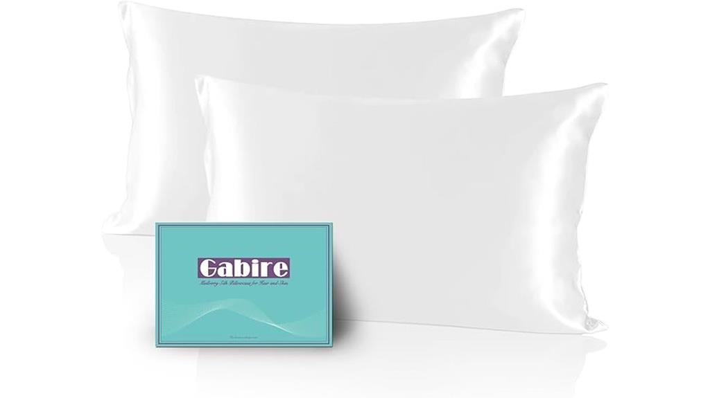 two mulberry silk pillowcases