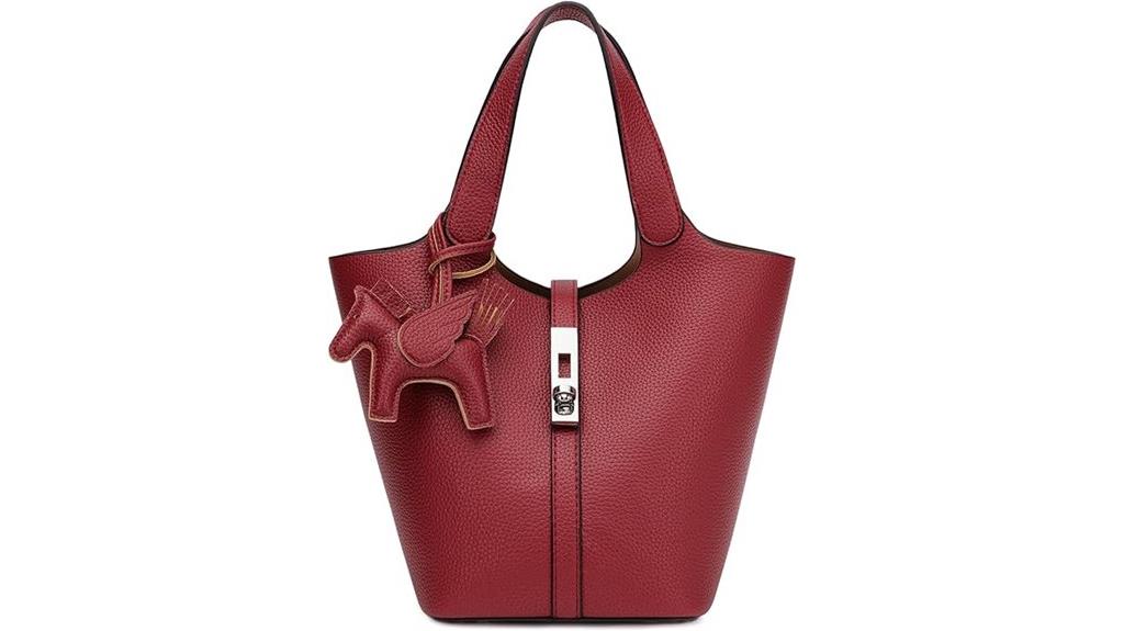vegan tote with detachable purse