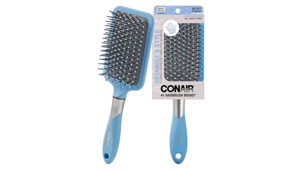 velvet paddle cushion brush