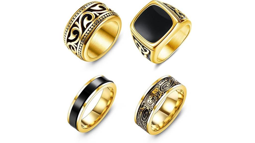 vintage stainless steel rings