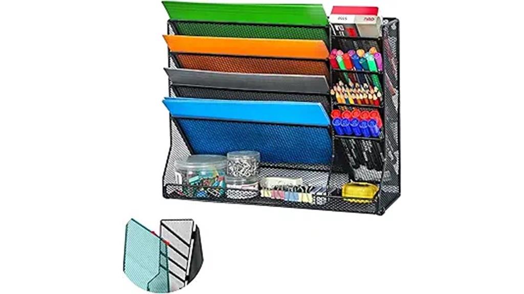 wall mounted four tier organizer