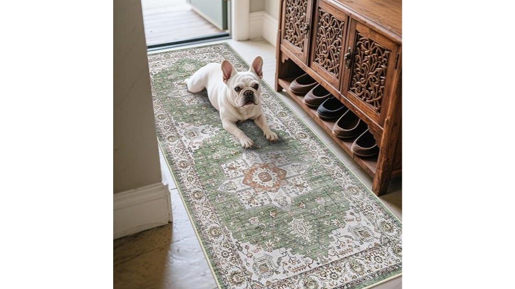 washable vintage tribal runner