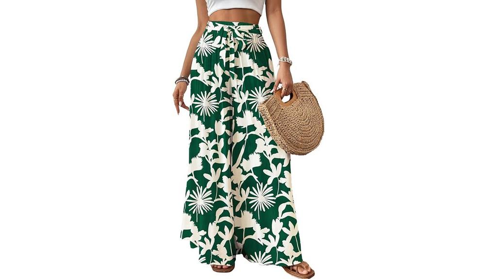 wide leg floral palazzo pants