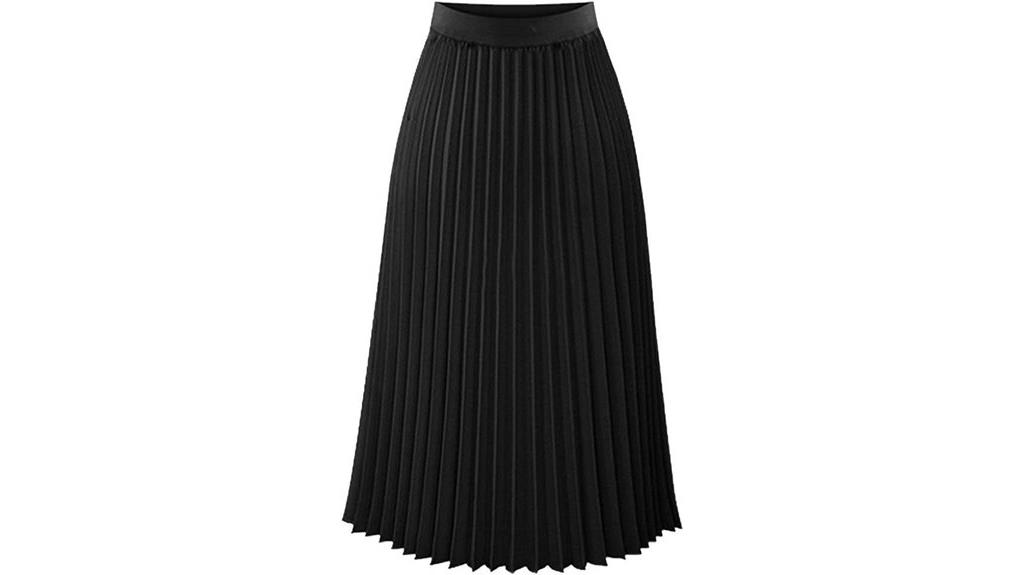 women s pleated midi skirt