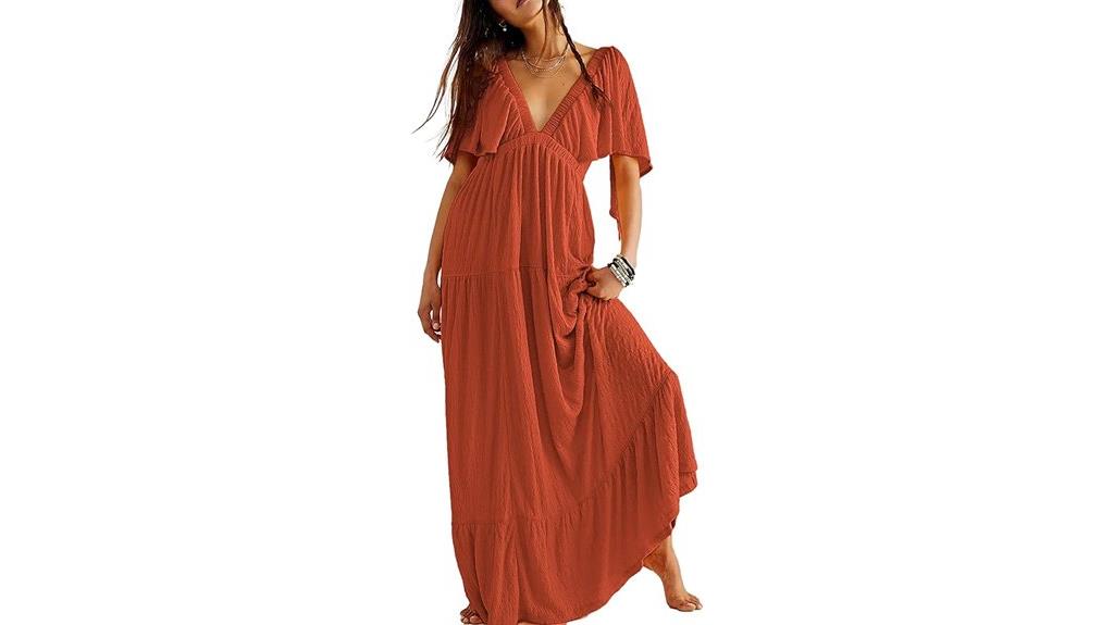 women s summer v neck maxi