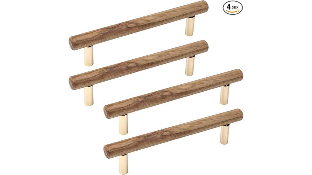 wooden drawer handle set