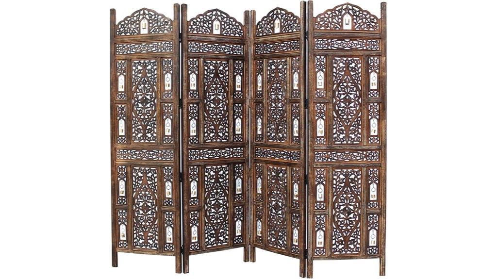 wooden folding room divider