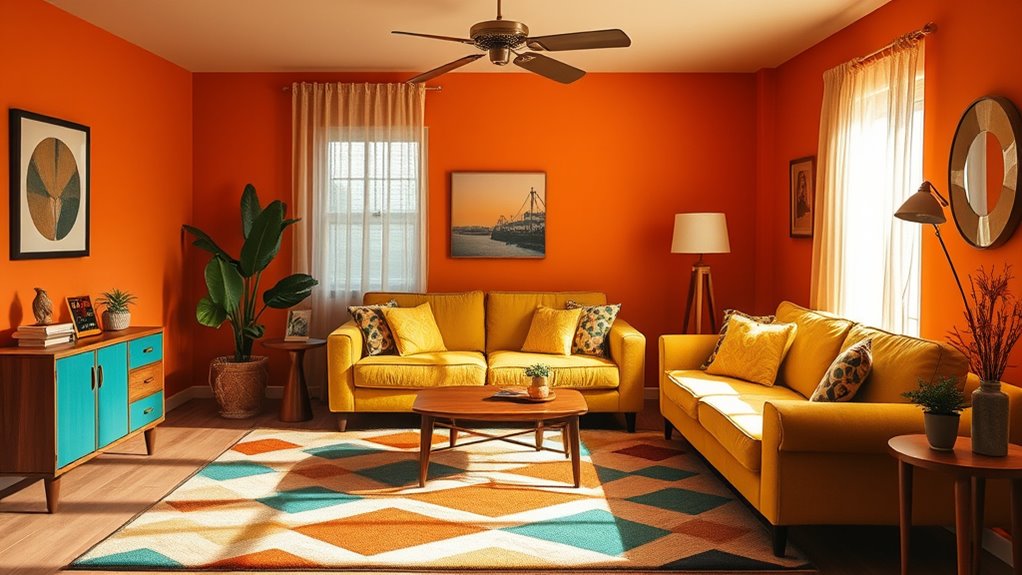 1970s retro color schemes