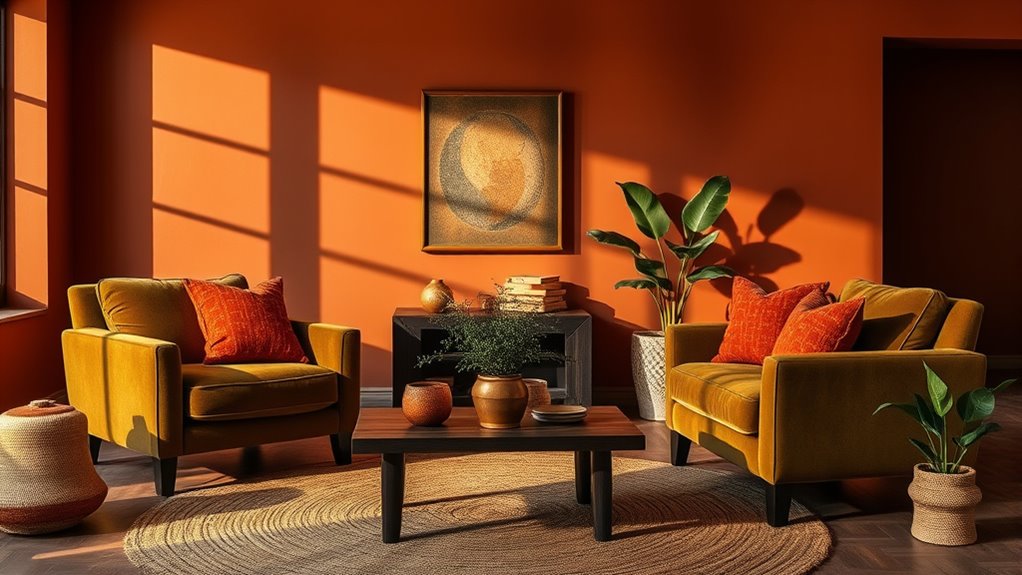 balance warm and dark tones