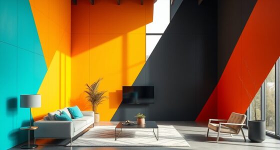 bold color blocking walls