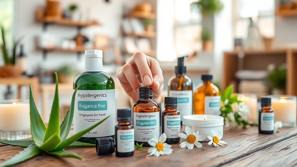 choose fragrance free transparent products