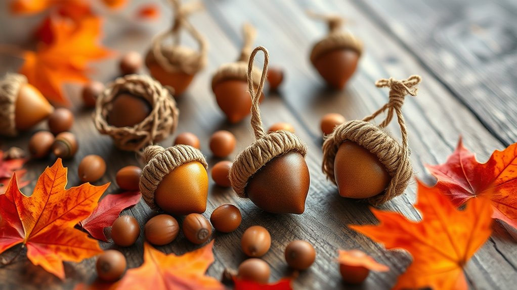 diy acorn holiday decorations