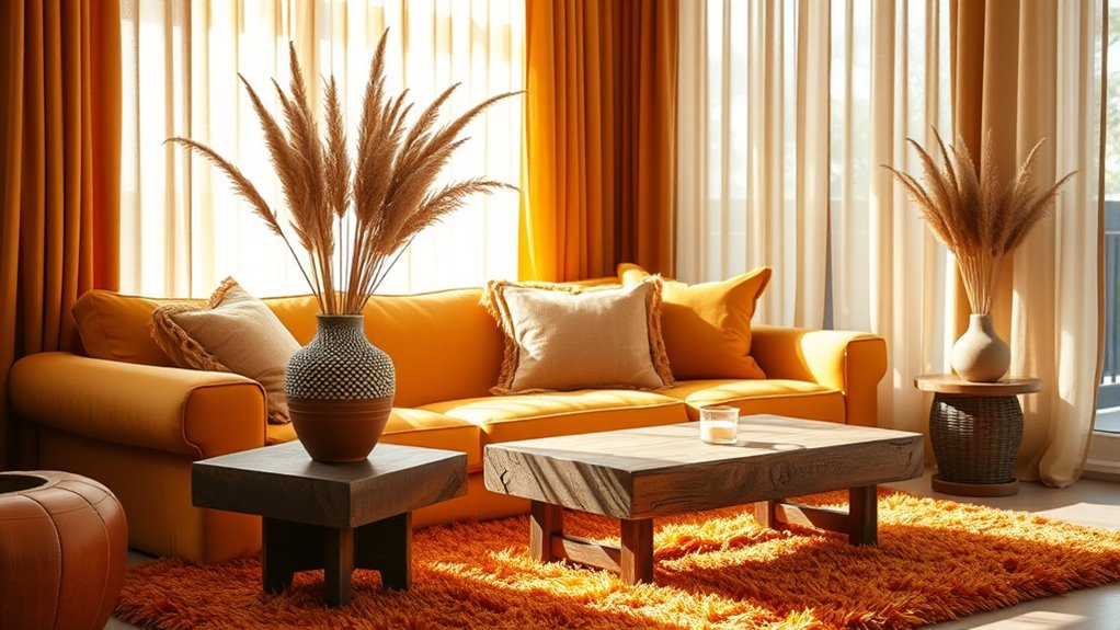 earth tones create cozy ambiance