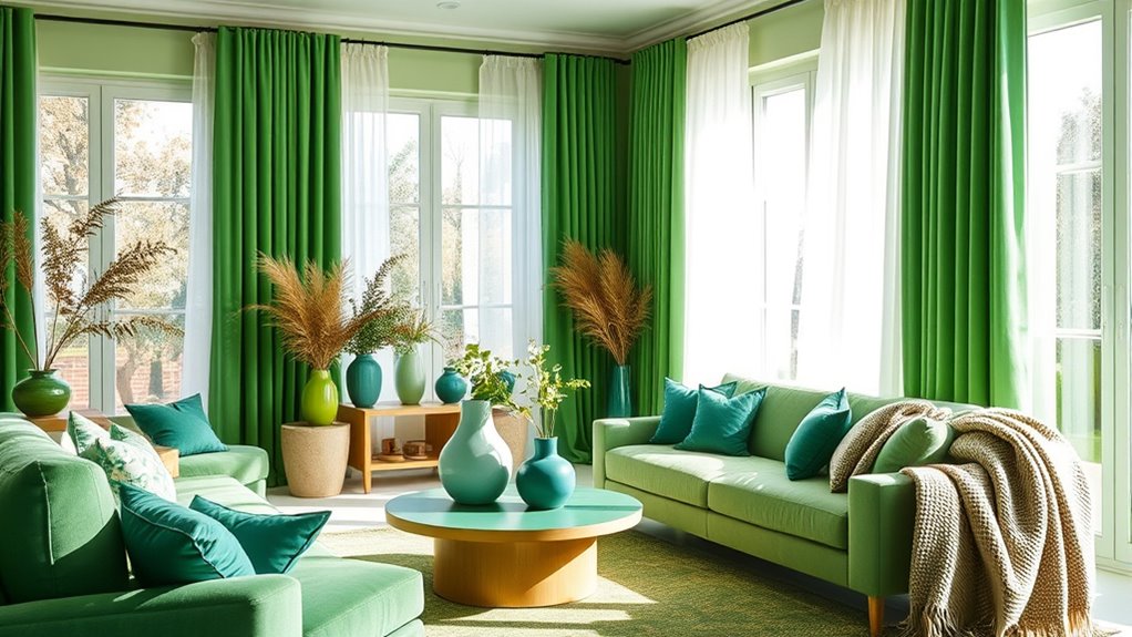 earthy greens and neutrals