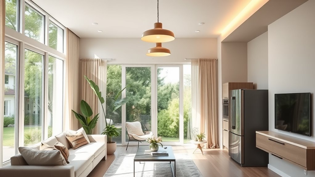 energy efficient appliances and lighting