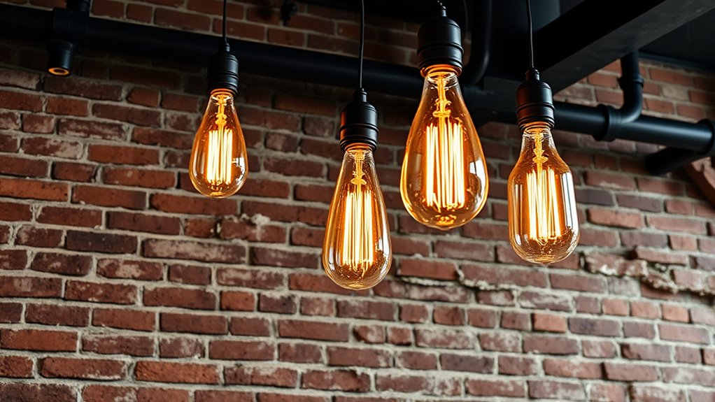 highlighting rustic brick walls