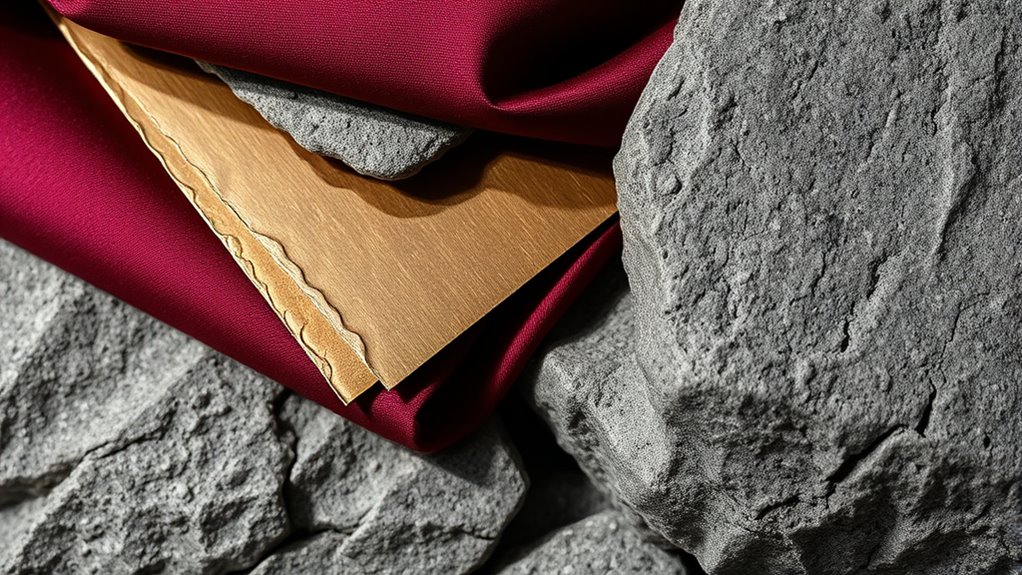 layered textures and materials