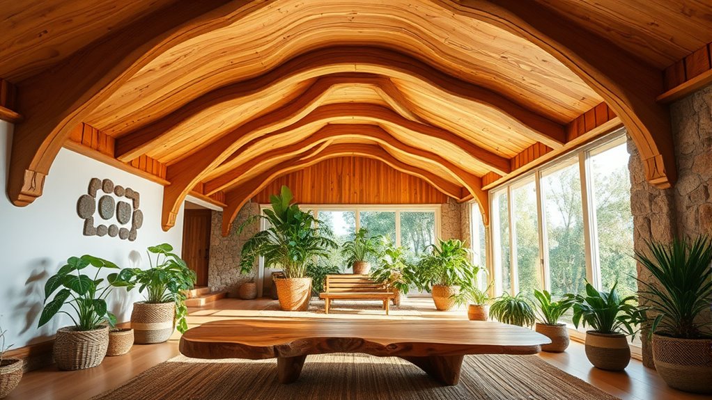 natural materials and organic forms