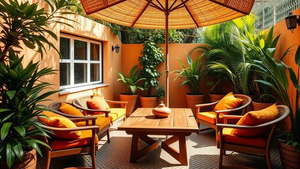 retro earthy outdoor decor