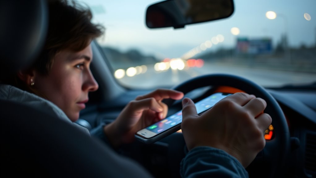 social media impairs driver attention
