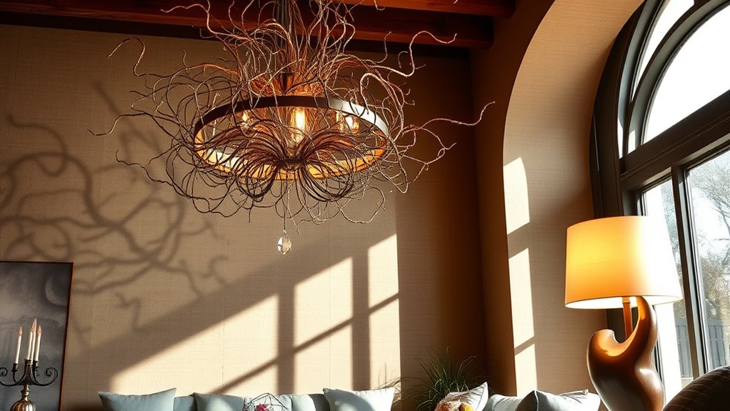 strategic sculptural lighting placement