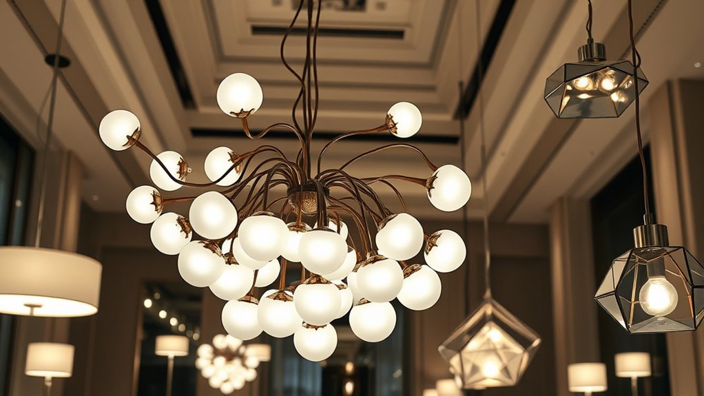 unique sculptural lighting options