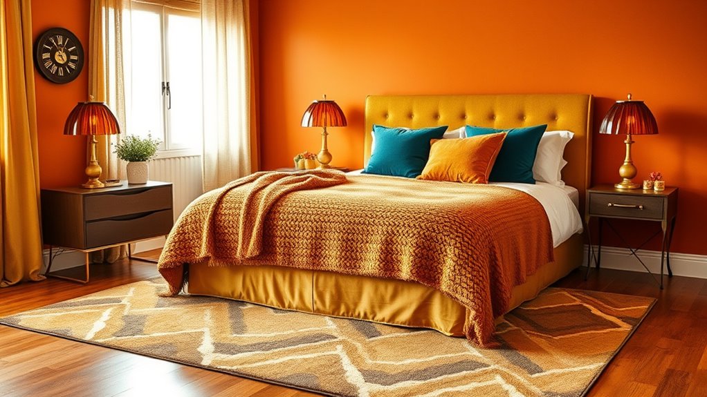 vintage 1970s bedroom color schemes