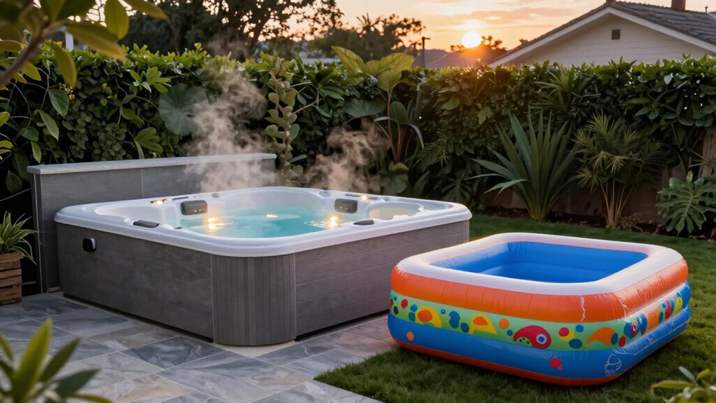 choosing between fixed and inflatable hot tubs