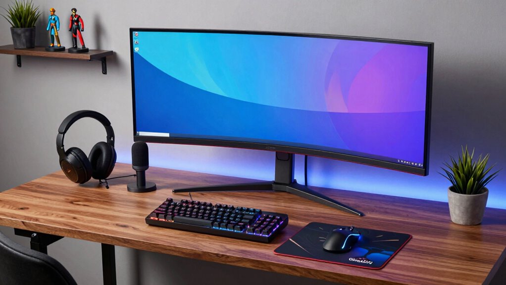 ergonomic organized gaming environment