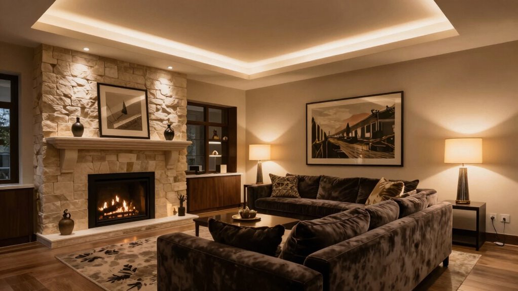 layered lighting creates ambiance