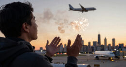 Chicago Plane Fireworks Strike